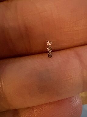 Nose Ring- 20 G Stainless Steel Pink Like 3 Stones Nose Stud Ring